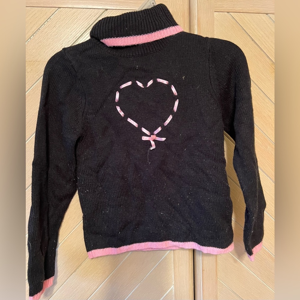 Girls black sweater size 6x